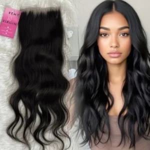 Ecru Indian wavy lace closure